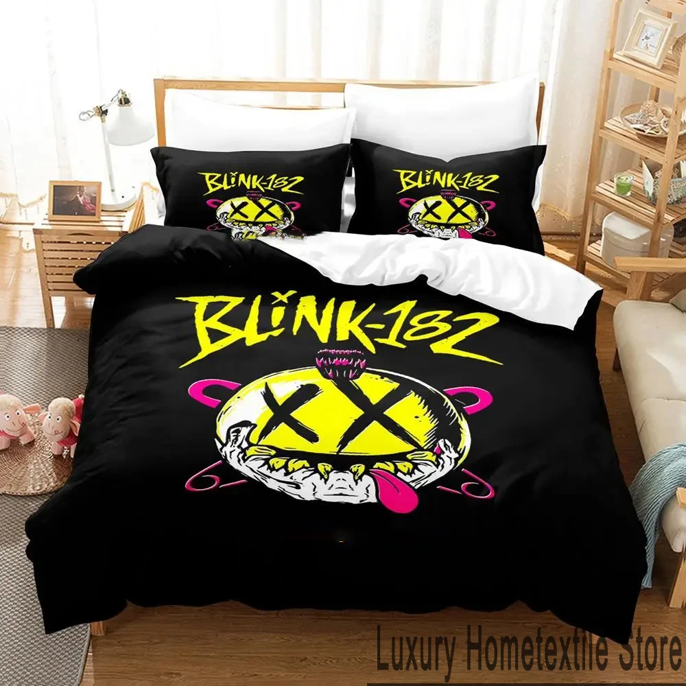 3D Print Blink-182 Bedding Set Boys Girls Twin Queen King Size Duvet Cover Pillowcase Bed boys Adult Home Textileextile