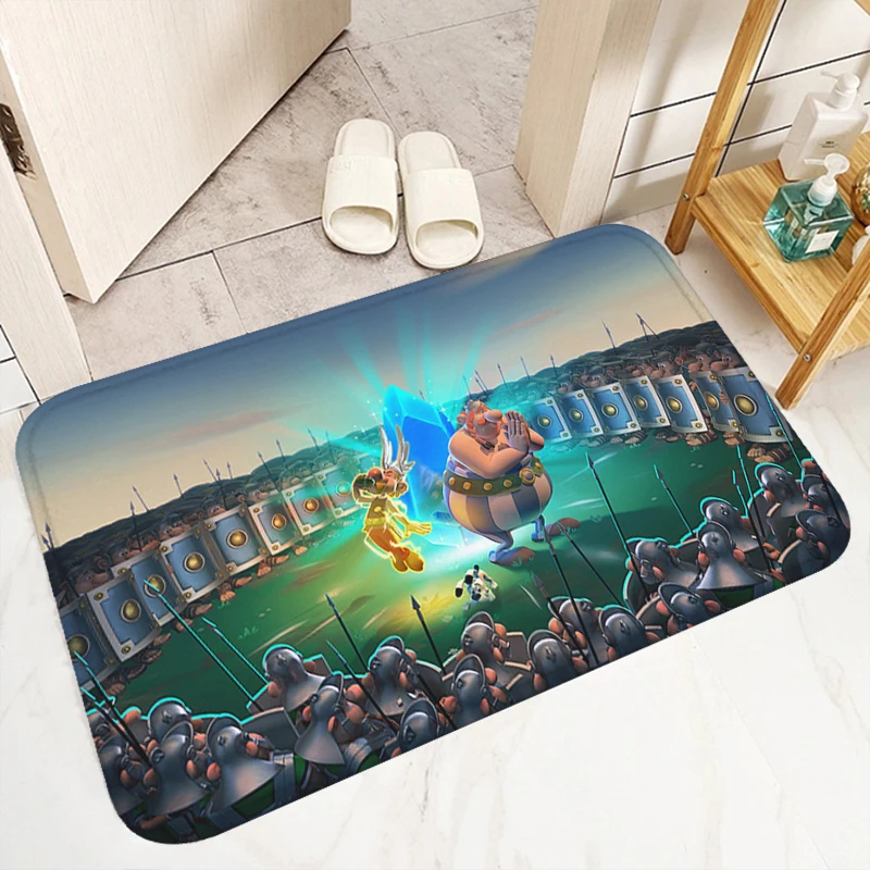 A-Asterix and Obelix Room Rugs Bath Mat Bathroom Mats Home Cute Rug Custom Carpets Doormat Entrance Door Kitchen Carpet Foot