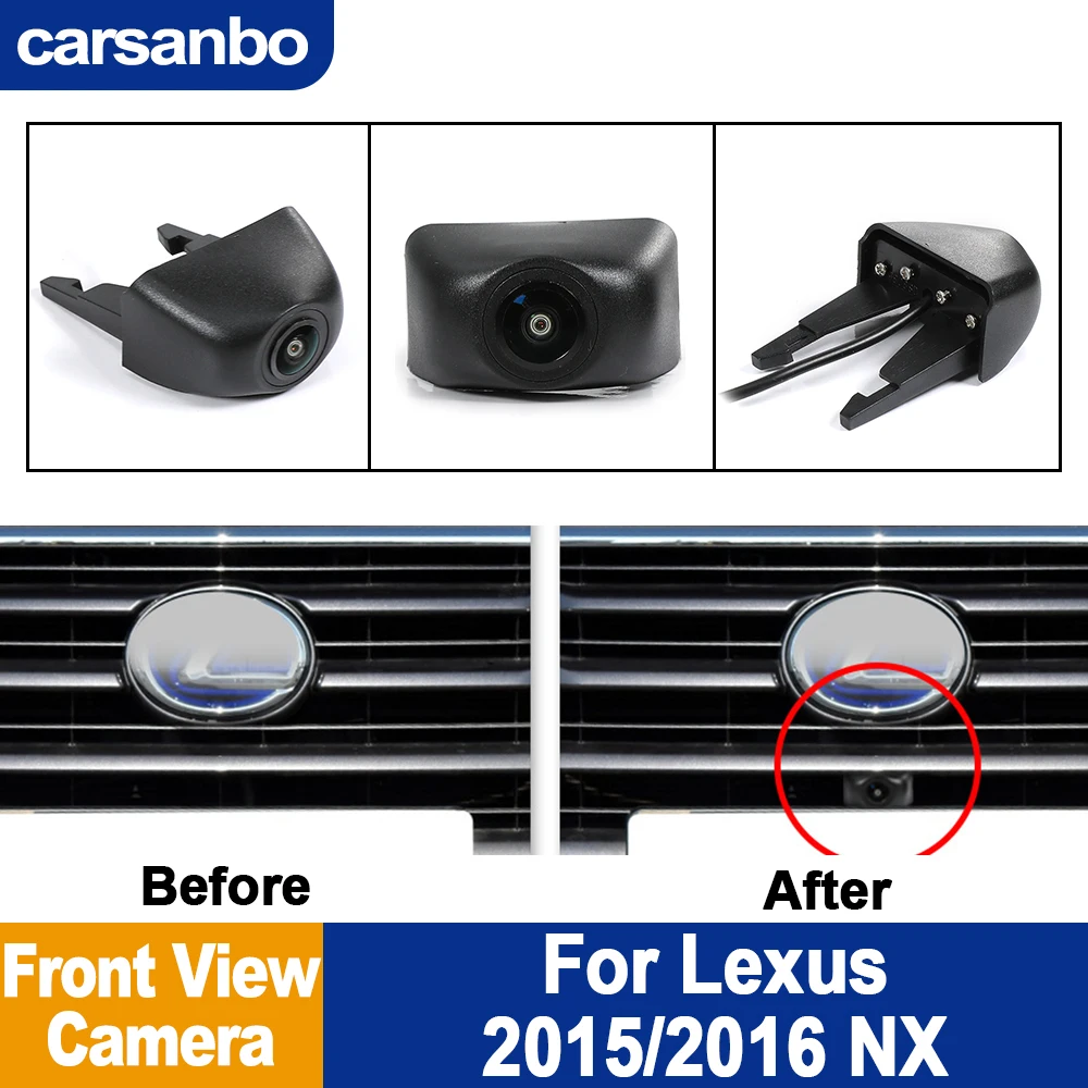 

Мужская маленькаябочка AHD 150 ° Камера переднего вида седана для Lexus 2015 2016, NX, объектив «рыбий глаз» ночного видения, водонепроницаемая автомобильная камера NTSC и PAL