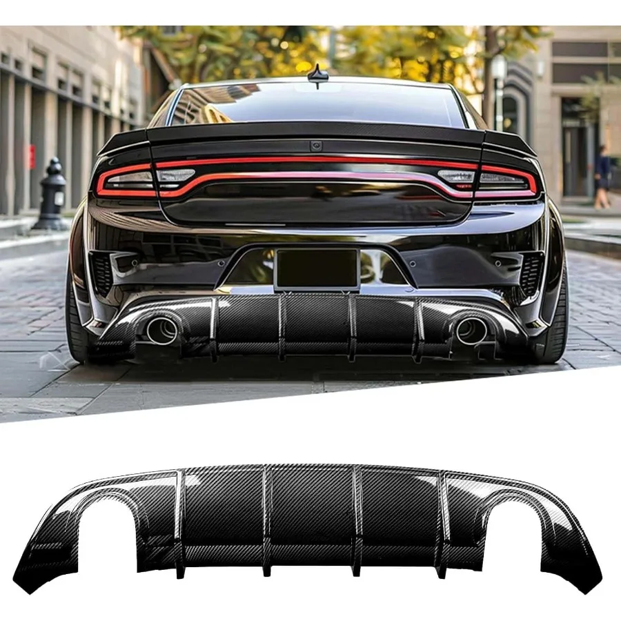 

Rear Diffuser Compatible with 20152023 Dodge Charger Scat SRT Daytona GT R T NonWidebody Models Valance Rear Bumper Lip Splitte