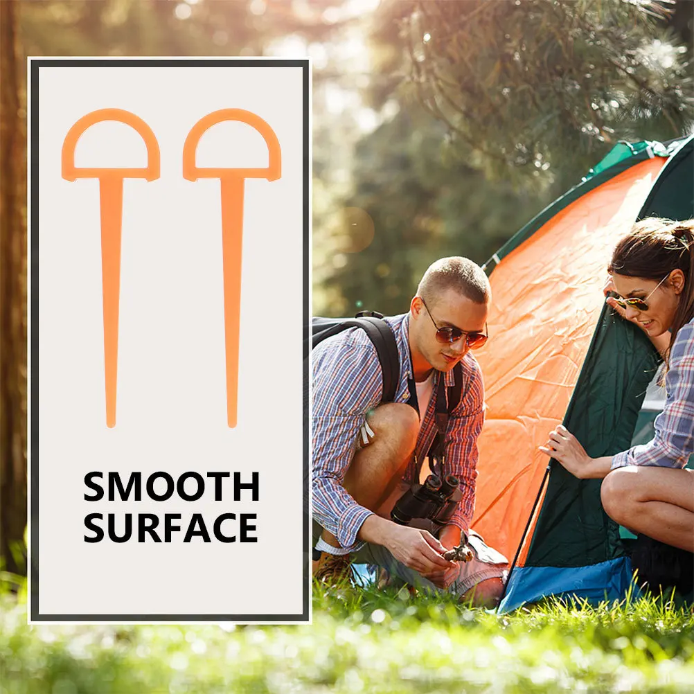 

12Pcs Heavy Duty Plastic Tent Stakes Durable Reusable Camping Tent Pegs for Ground Tarp Gazebo Bouncy Castle Pegs