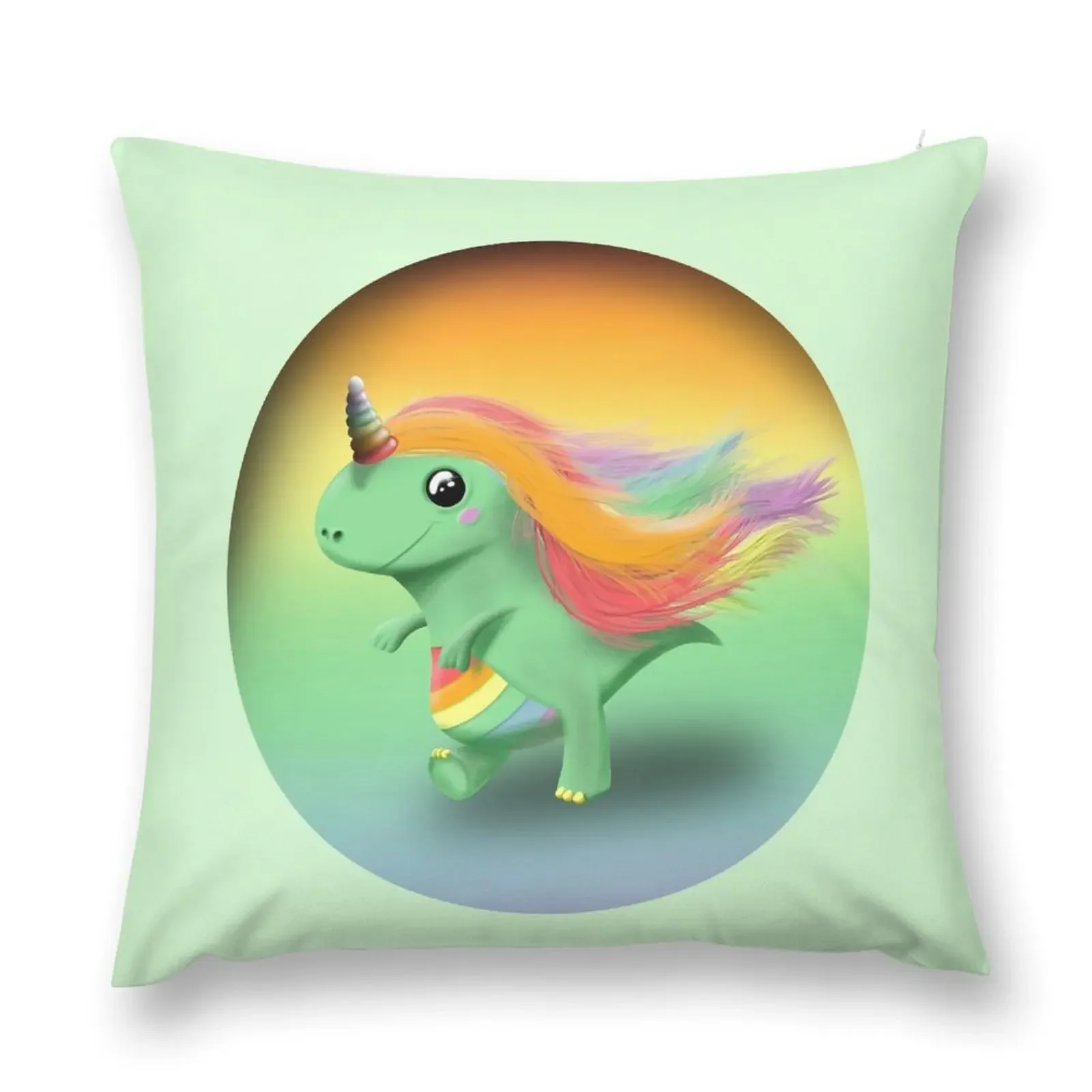 

Unicorn Dinosaur Throw Pillow Luxury Pillow Case Cushion Cover Set pillow