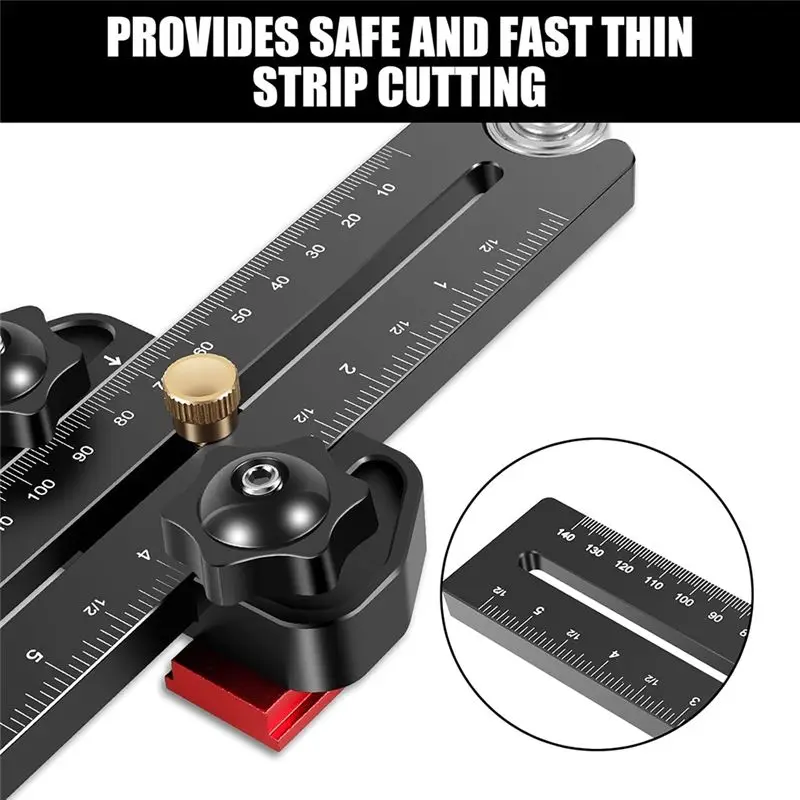 A95G Enduring Thin Rip Jig Table Saw Jig Safe Woodworking Tools Fast Thin Ripping Precise Fine Cutting Thin Rip Jig