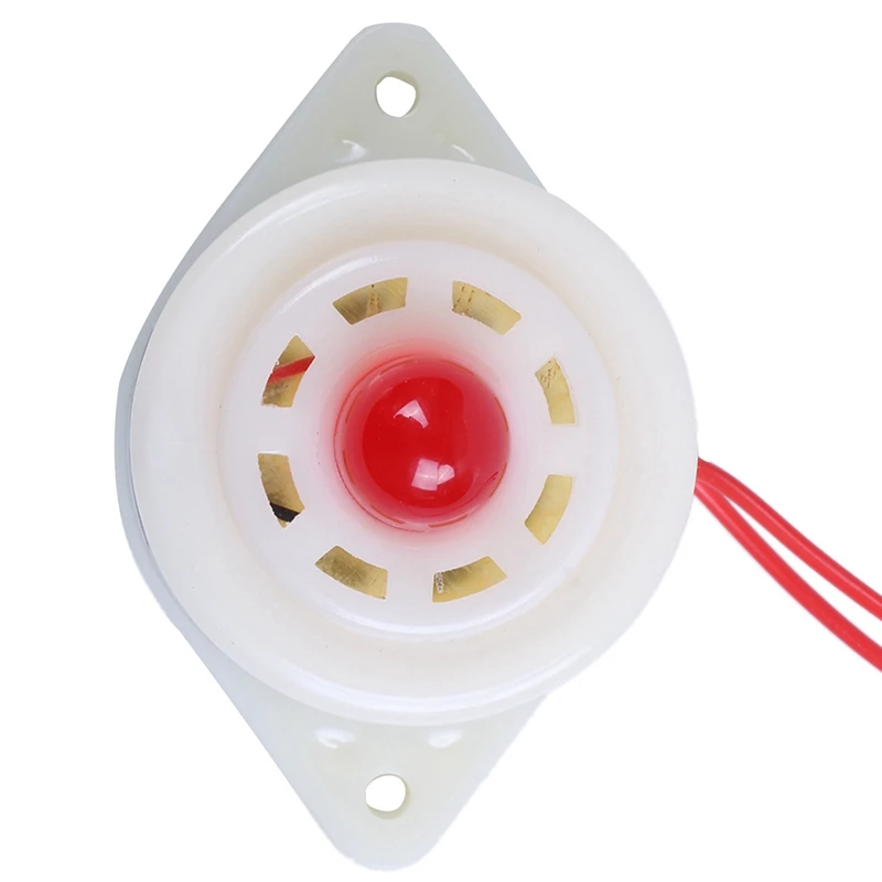 Hot 4X BJ-3 AC220V Industrial LED Blinker Red Alarm Siren Buzzer 100DB White