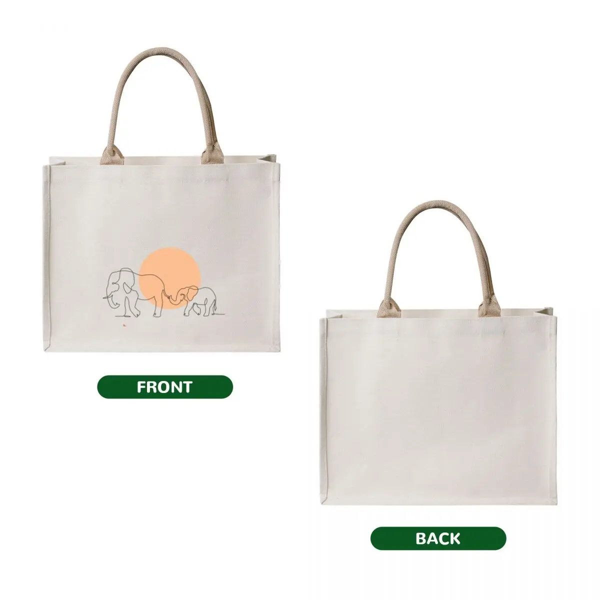 Elephants belong in the wild Tote Bag Women's tote bag Canvas shoulder bag Large bags for women