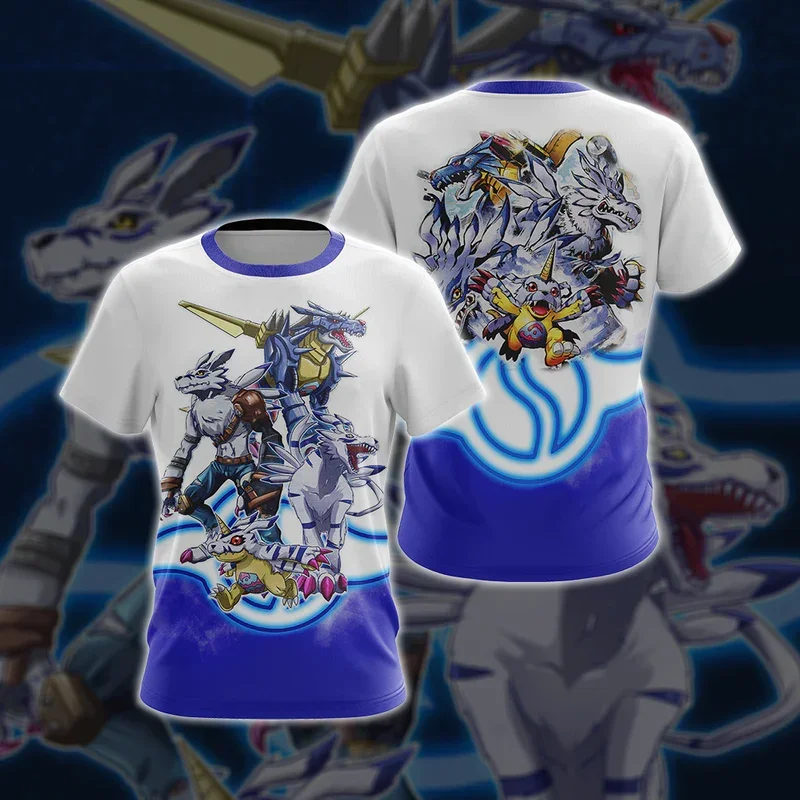 Anima T-digimon Shirts 3D Adventure Printed Strips Strips Men Women Men Men Women Bikers