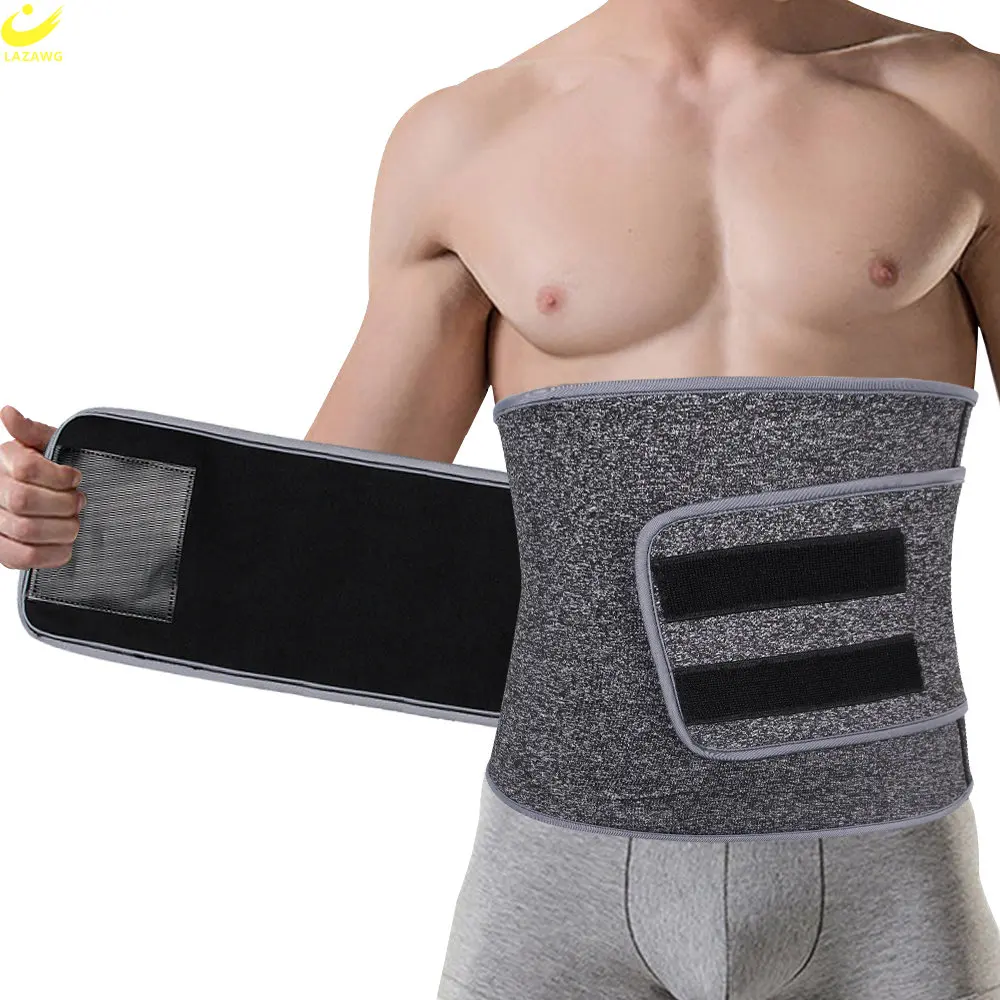 

LAZAWG Men Waist Trainer Neoprene Belt Sweat Girdle Weight Loss Strap Slimming Band Corset Waist Cincher Body Shaper Sport