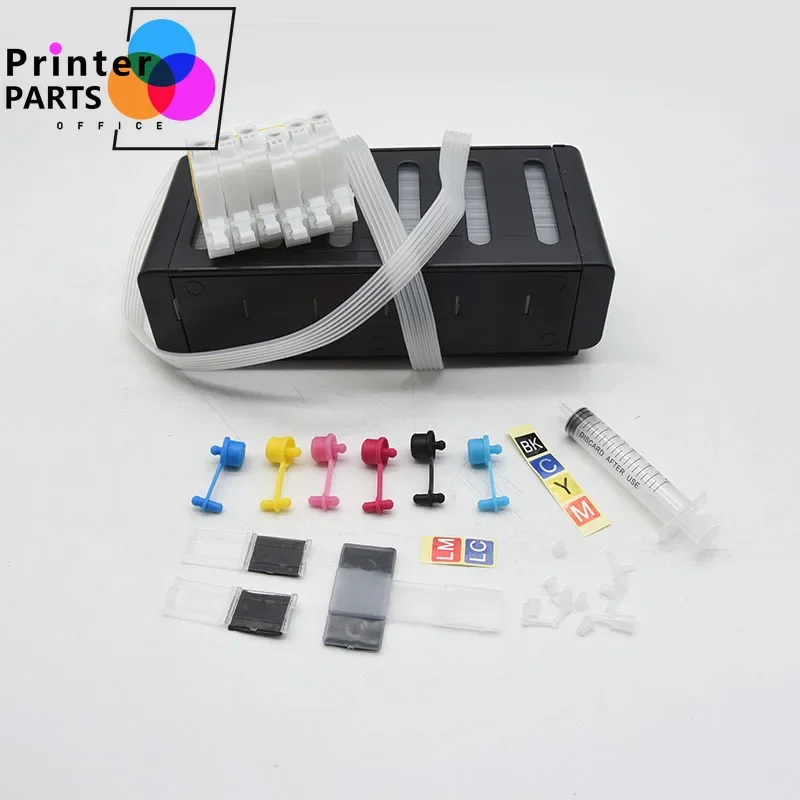 1X Grade A 6 Colors Continuous Ink Supply System for Epson L800 L801 L805 L810 L850 L1800 L1300 CISS