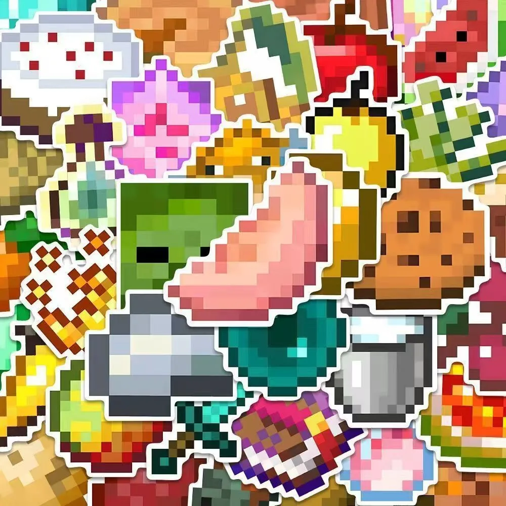 70PCS 크리 에이 티브 픽셀 게임 스티커 장식 DIY 수동 스크랩 도서 수하물 노트북 컵 스케이트 보드 DIY 방수 스티커