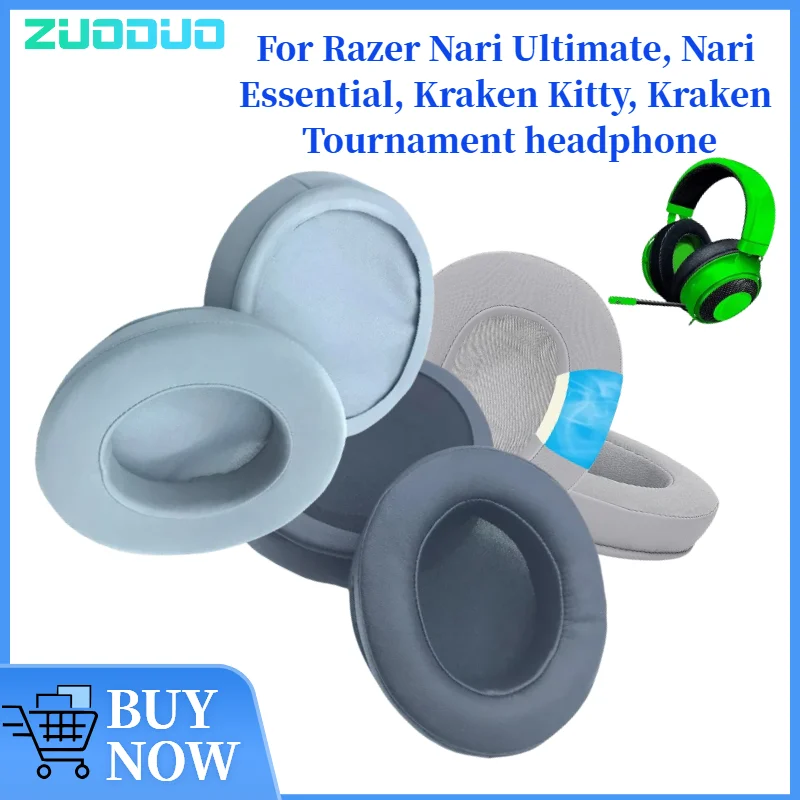

ZUODUO Coolig Gel Ear pads Replacement for Razer Nari Ultimate, Nari Essential, Kraken Kitty, Kraken Tournament Headsets