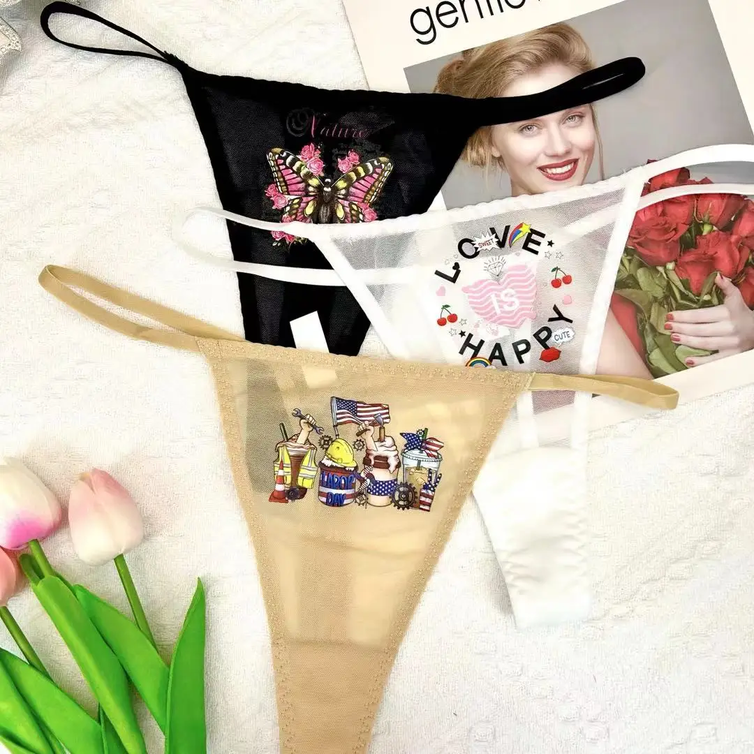 Custom Thongs Panties with Photo Sexy G String Panty Women Custom Design Print Logo Picture Underwear Female DIY Panty Underwear