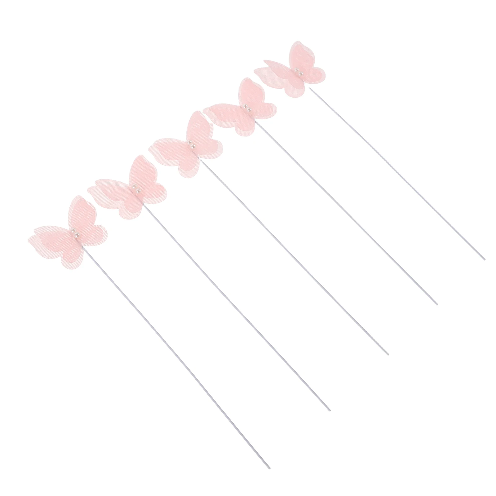 

15 Pcs Cake Decorations Butterfly Birthday for Women Insert Decors Girl Bow Topper Butterflies Mesh Baby Shower Woman