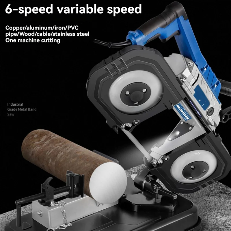 1500W Metal Cutting Machine Metal-cutting Band Saw Metal Band Sawing Machine Adjustable Speed Sawing Machine