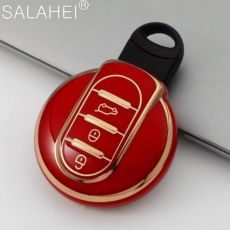 3 Button Car Key Case Cover Shell For BMW Mini Cooper F55 F56 F57 F54 F60 JCW Clubman Countryman Keychain Holder Accessories 3