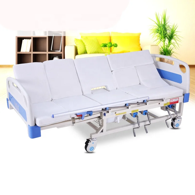 Manufacturers wholesale anti-skid turning medical bed for the elderly, hand-operated multi-functional hospital nursing beds