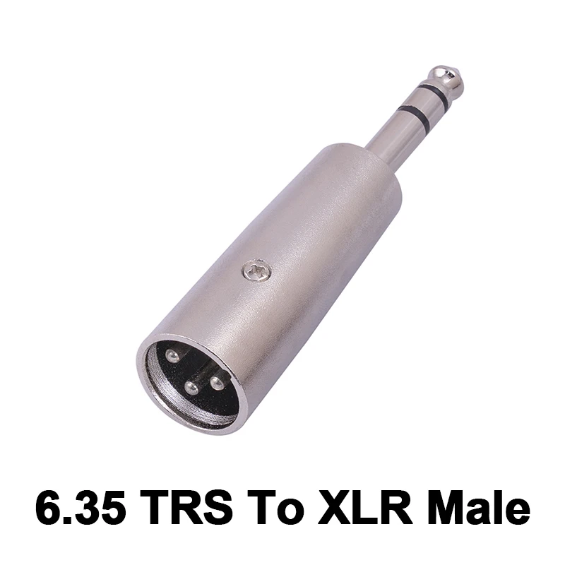 

Metal 6.35mm 1/4" TRS to XLR Adapter Male to Male Socket Connector Adaptor ﻿
