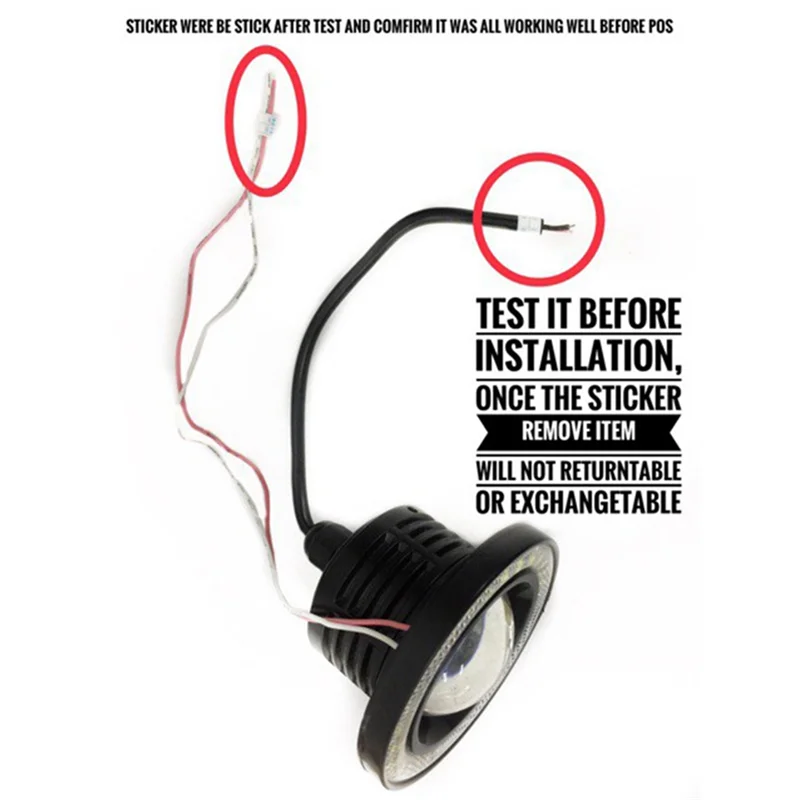 

1 Pair 3.5 Inch Car LED Fog Light 12V With COB Angel Eyes Ring Lens 30W High Brightness COB Chip Light