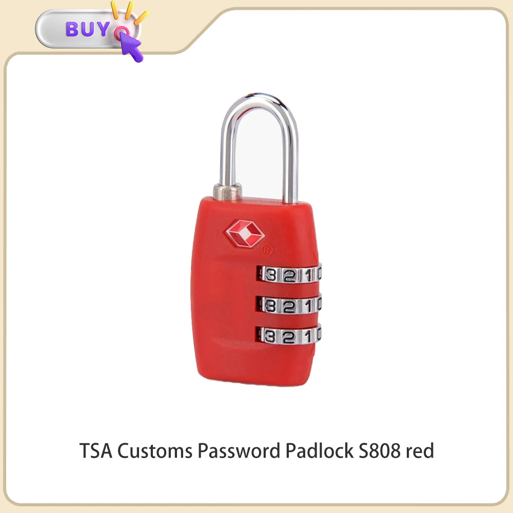 

Spot sale beautiful card packaging Quality TSA lock Customs password padlock travel abroad password lock easy to carry