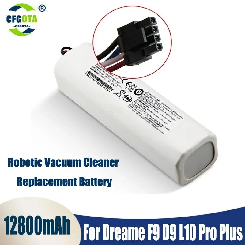 

Original 14.4V 12800mAh Robotic Vacuum Cleaner Replacement Battery For Dreame F9 D9 L10 Pro Plus RLS3 RLS5 RLS5L RLS5D Part