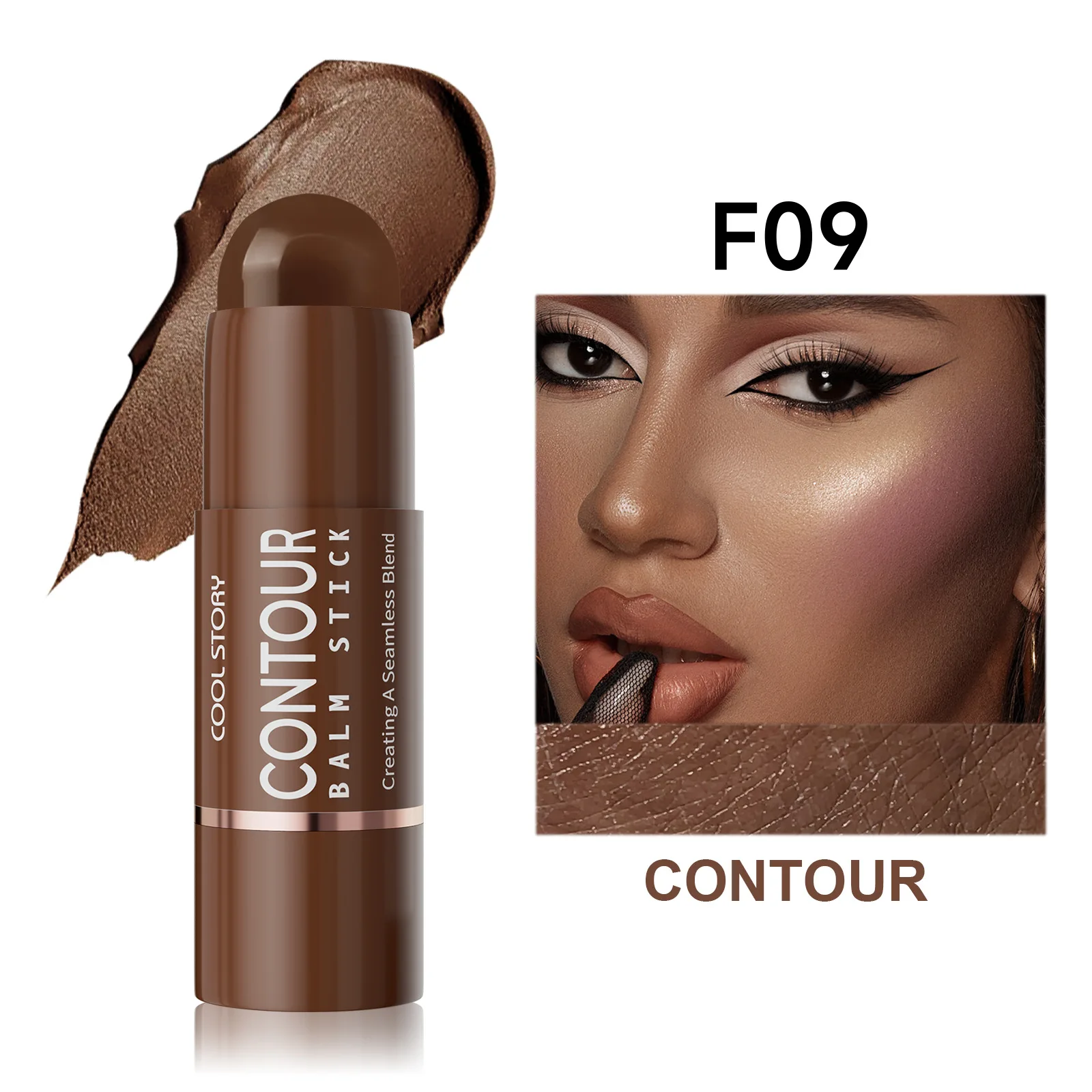 Seznica Diego Facial Contouring Stick Contouring Stick Antik Bronze Farbe Textmarker Rouge Stick Nasenschattenstift Make-up-Werkzeug Kosmetik