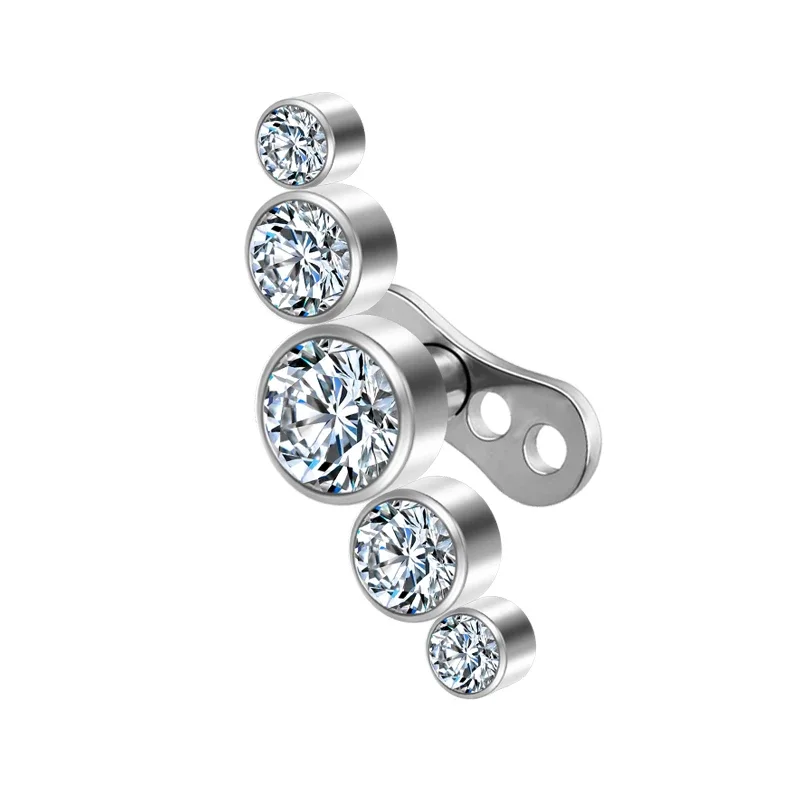 F136 Titanium piercing Dermal Anchor Women Hinged segment Surgical 16G microdermal	Helix Piercing Hiden Skin Diver Body Jewelry