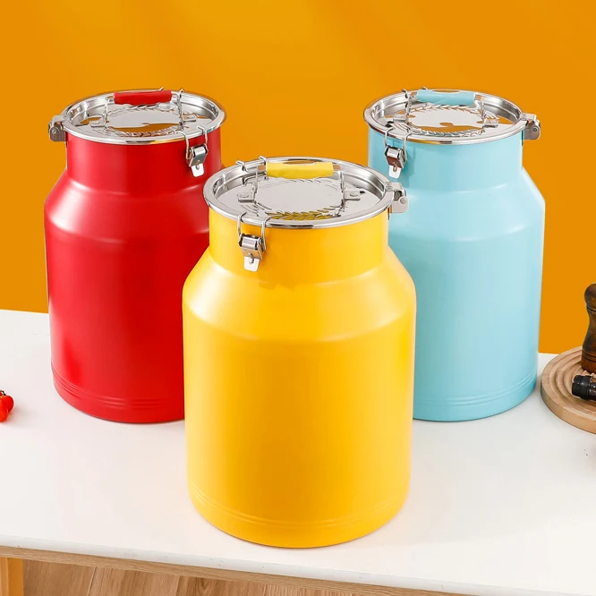 ステンレス製密封缶-防湿-防虫-ヨーグルト発酵-フルーツ樽-鉄製食品保存容器
