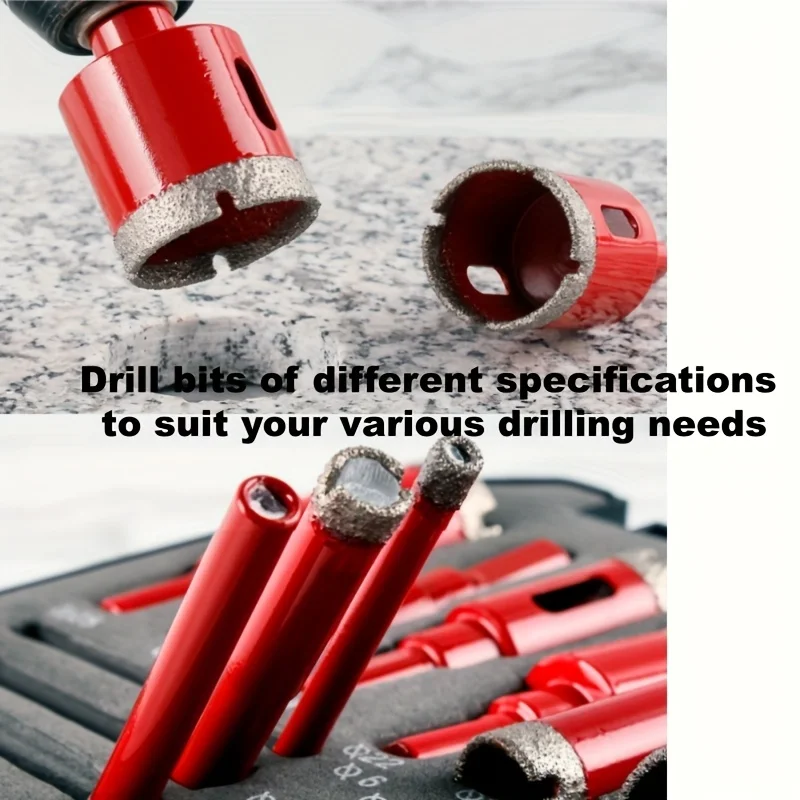 

12 шт., набор инструментов для резки отверстий для гипсокартона, набор инструментов для резки отверстий, гранита, мрамора, фарфоровая плитка, керамические инструменты для сверления камня