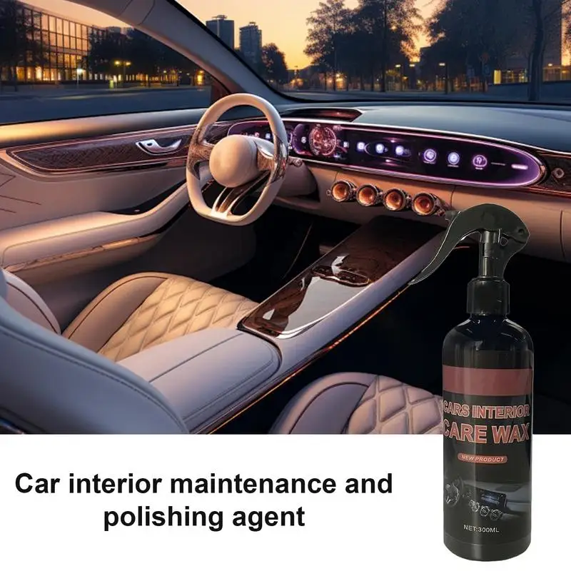 

Car Interior Repair Spray Auto Interior Cleaner And Polish 10.15oz Auto Dashboard Wax For Home Leather Cleaning Agent