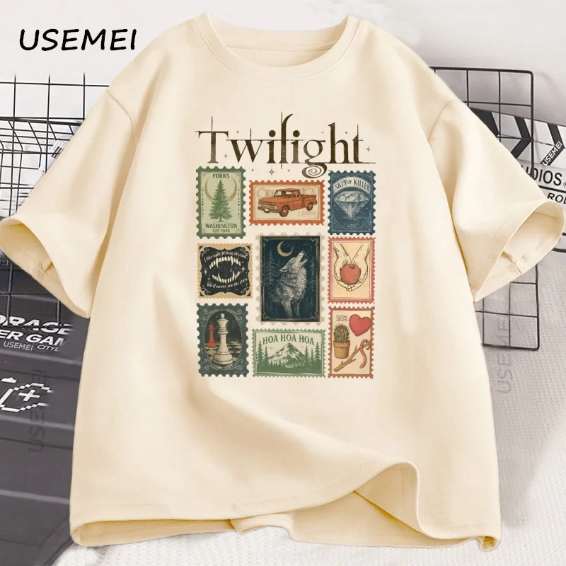 Vintage Twilight Forks T-shirt Book Lover Cotton Men Women Tshirt Unisex Clothing Summer Aesthetic High Quality Tees Shirts