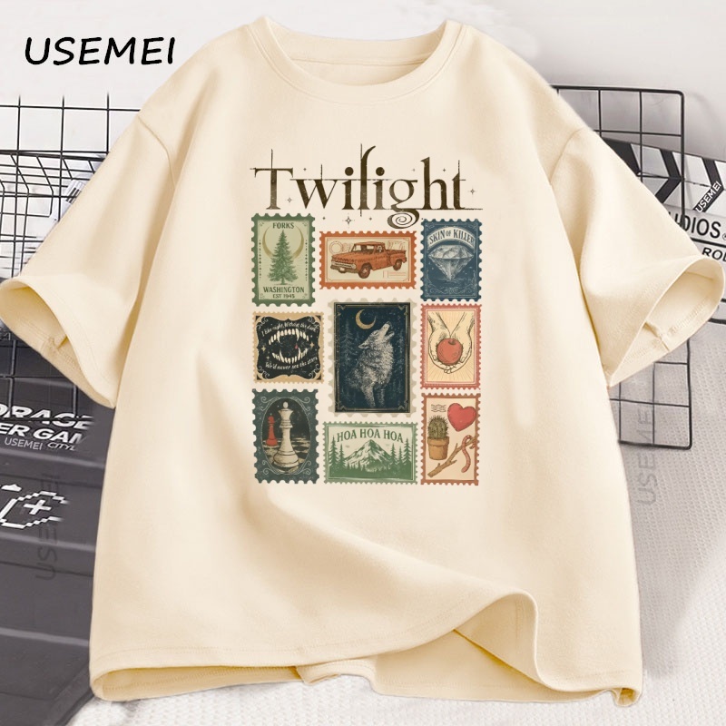  Vintage Twilight Forks T-shirt Book Lover Cotton Men Women Tshirt Unisex Clothing Summer Aesthetic High Quality Tees Shirts 