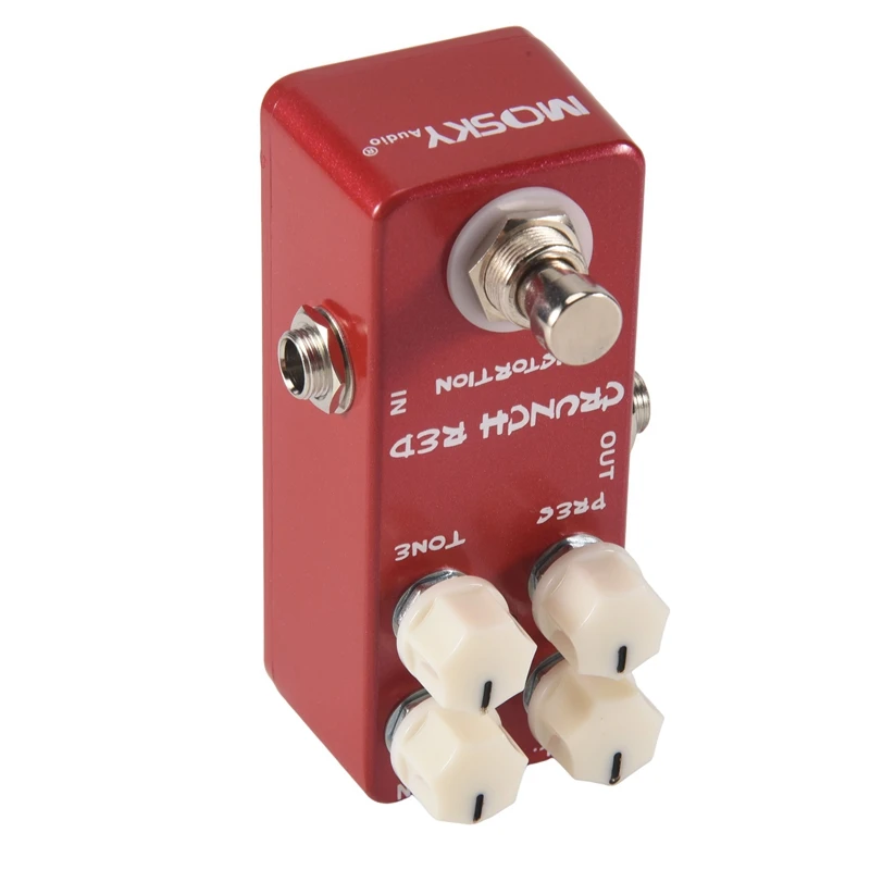 Mini Pedal de efectos de guitarra Mini Crunch Red Distortion Pedal de guitarra True Bypass Full Metal Shell-VVBC
