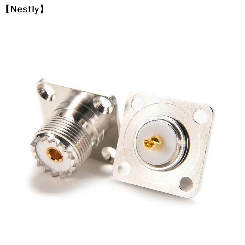 

1/2/5 Pcs Connector SO239 UHF Female Jack 4-hole 25mm Flange Solder Panel Mount〔Nest〕