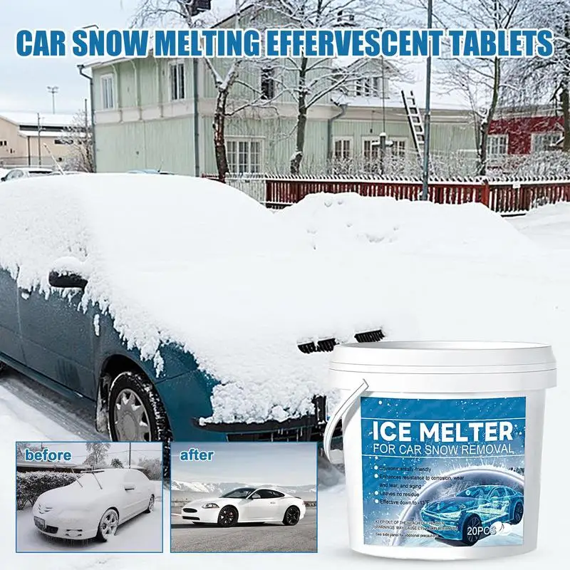 Solid Cleaner Car Windscreen Cleaner Effervescent Tablet Auto Wiper Glass Solid Cleaning Concentrated Tablets Snow Melter Tablet