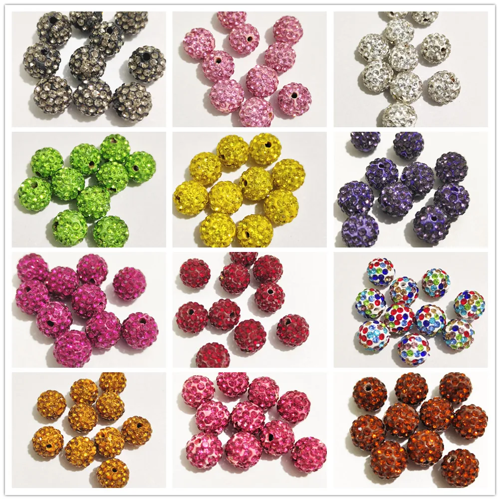 Free Shipping! 10mm 12mm Rhinestone Spacer Beads Round Good Quality DIY Beads for Needlework accessories & Jewelry Making