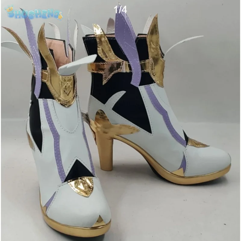 

Spina Astera Cosplay Costume Game Honkai Impact 3 Men's and women's leather short boots Halloween Christmas new high heels