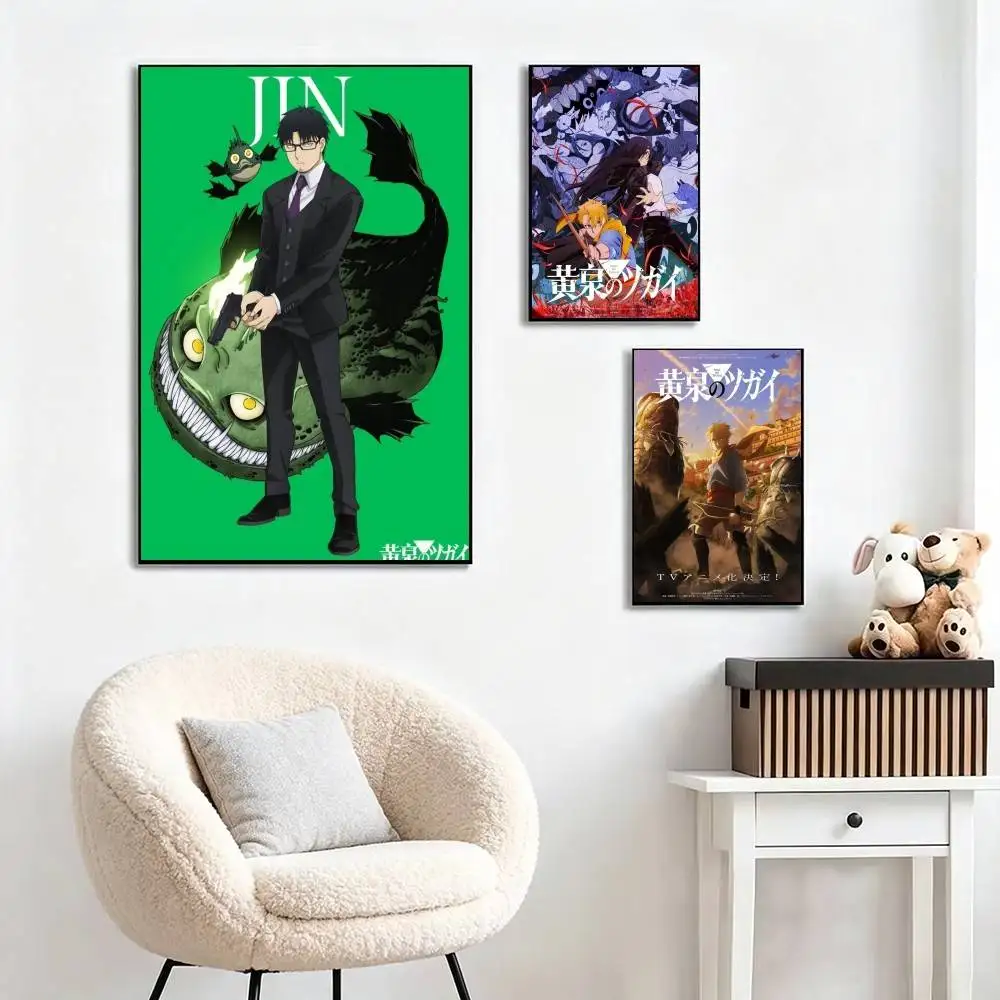 D-Daemons of the Shadow Realm  Poster Waterproof Wall Art Sticker For Bar Living Room Vintage Decor High Quality Print Gift
