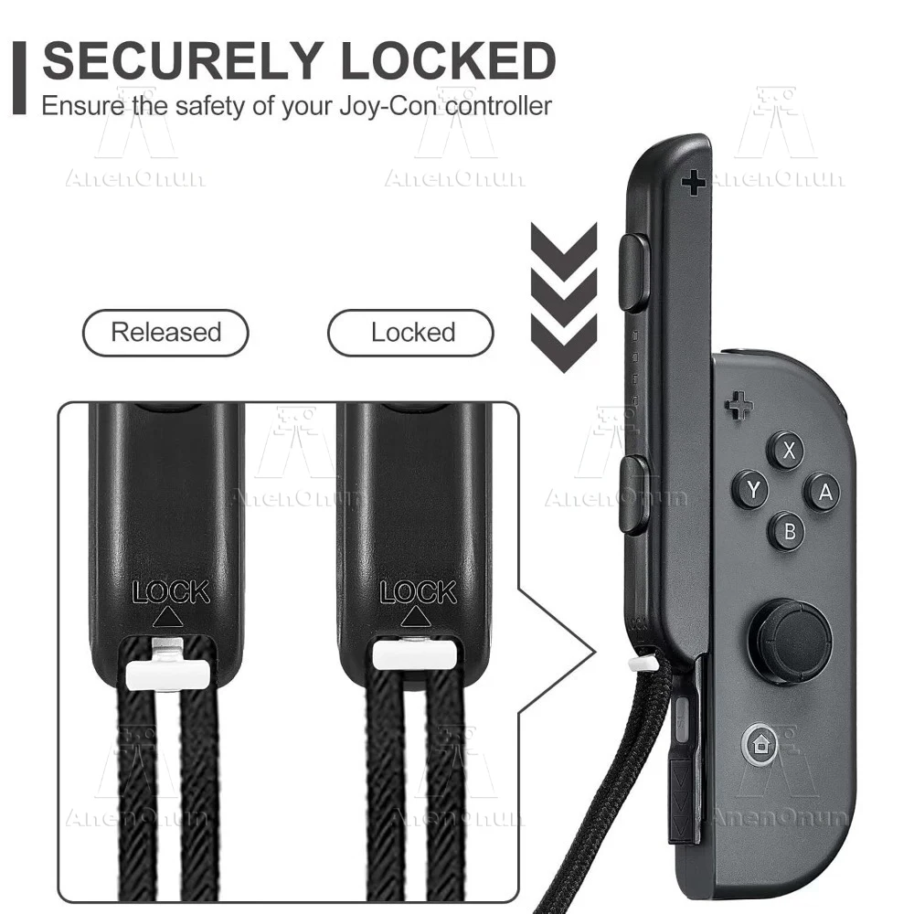 2 قطعة حزام المعصم للتبديل/التبديل OLED Joycon استبدال أجزاء Joy Con تحكم مرفق شريط للرسغ الحبل الملحقات