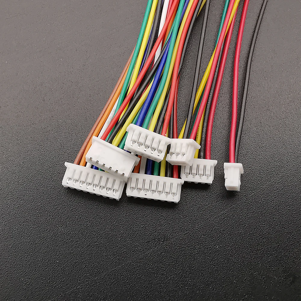 10Sets Mini JST 1.25mm Pitch MX 1.25 2/3/4/5/6/7/8 Pin Single Female Terminal DIP Housing Plug Socket Wire Cable Connector 28AWG