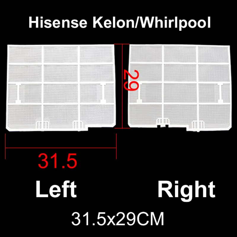 مجموعات مرشحات مكيف الهواء المخصصة لـ Kelon Whirlpool نماذج مختلفة (1p/1.5p/2P) قطع غيار الأجهزة المنزلية المخصصة للآلة القديمة