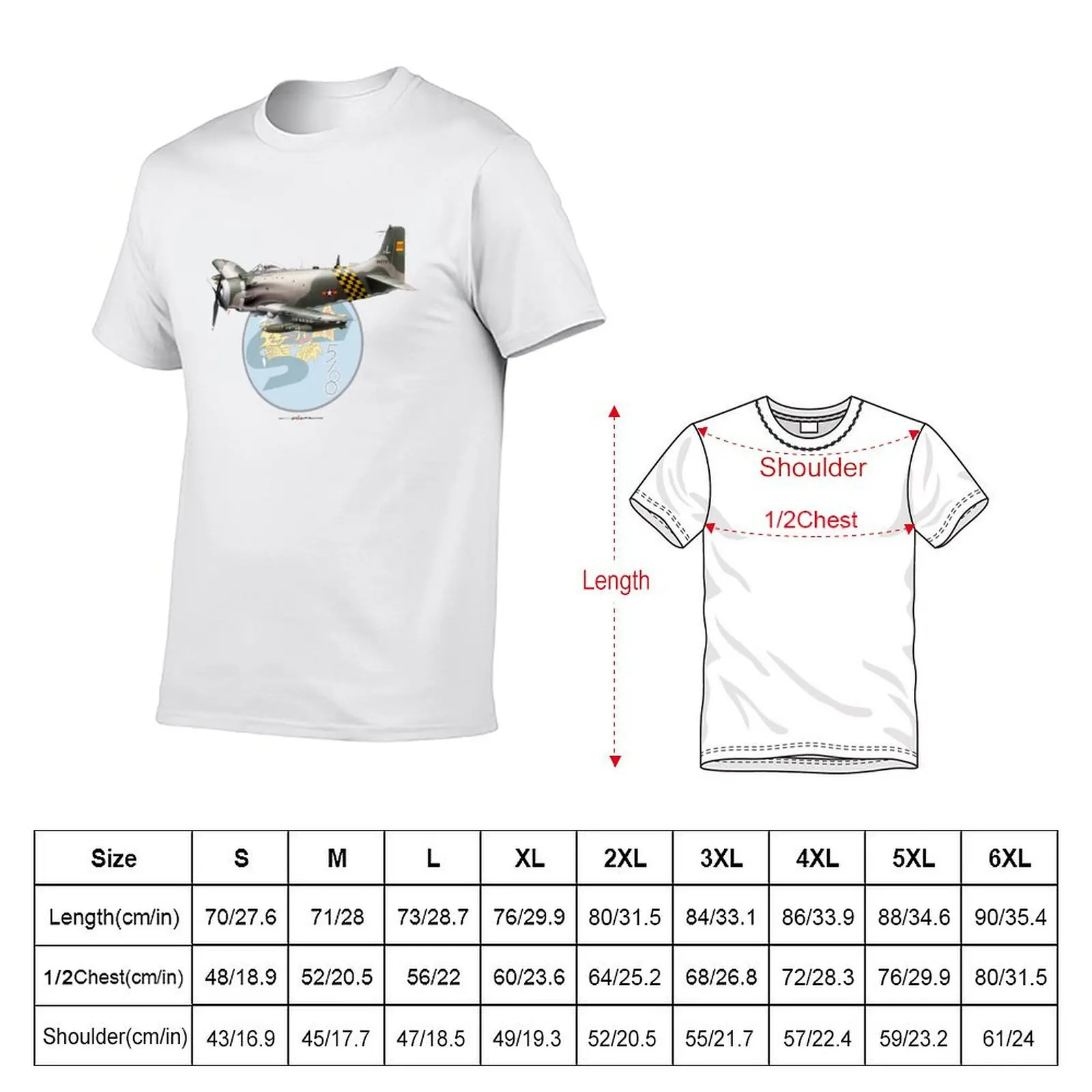 print for Skyraider Background 518th custom with slim Patch man Camo) T-Shirt shirt t FS (SEA t VNAF fit A-1 shirts