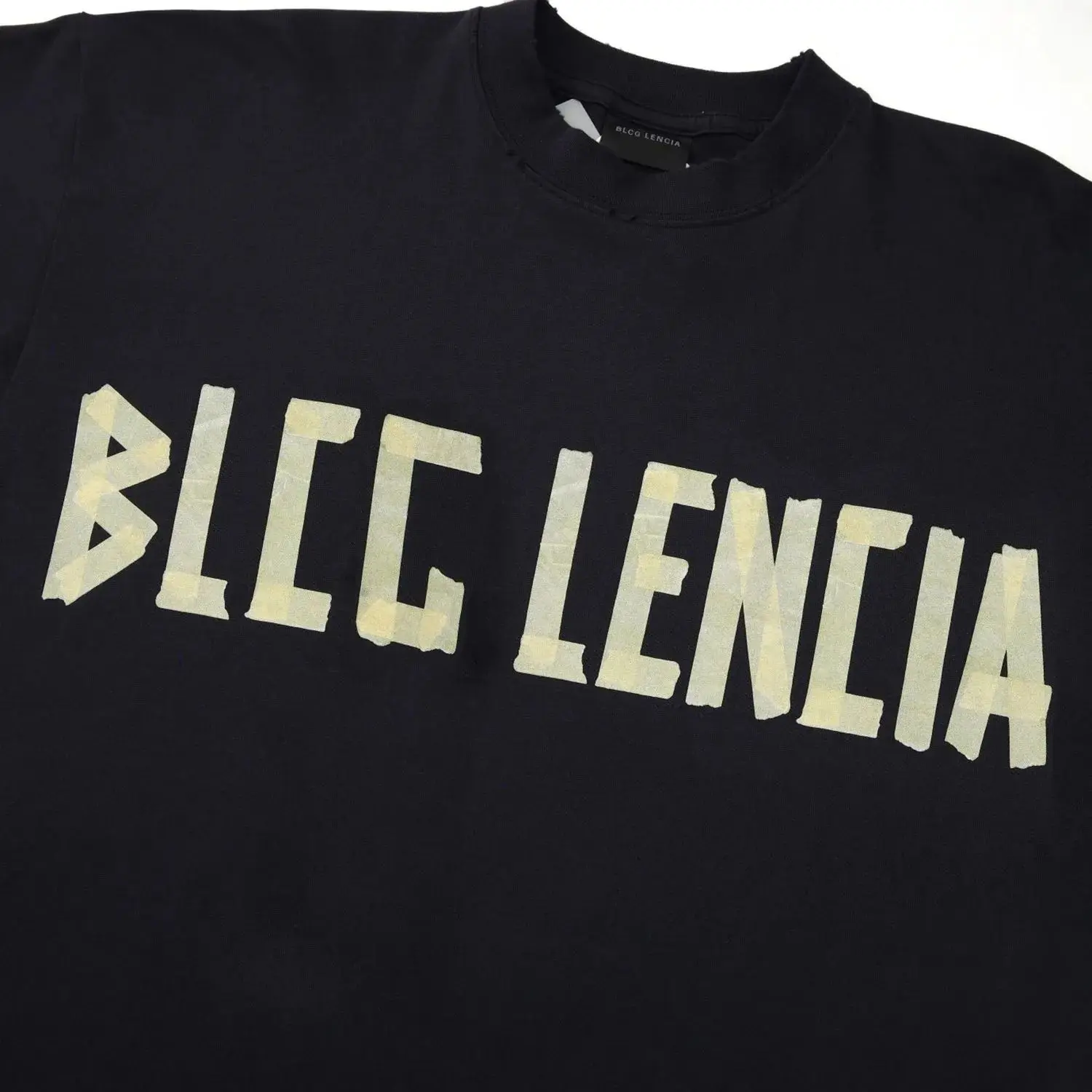 2024 BLCG LENCIA Men's Summer Oversized 100% Cotton Fabric Alphabet Print T-shirt for both men and women T-shirt Top BL111