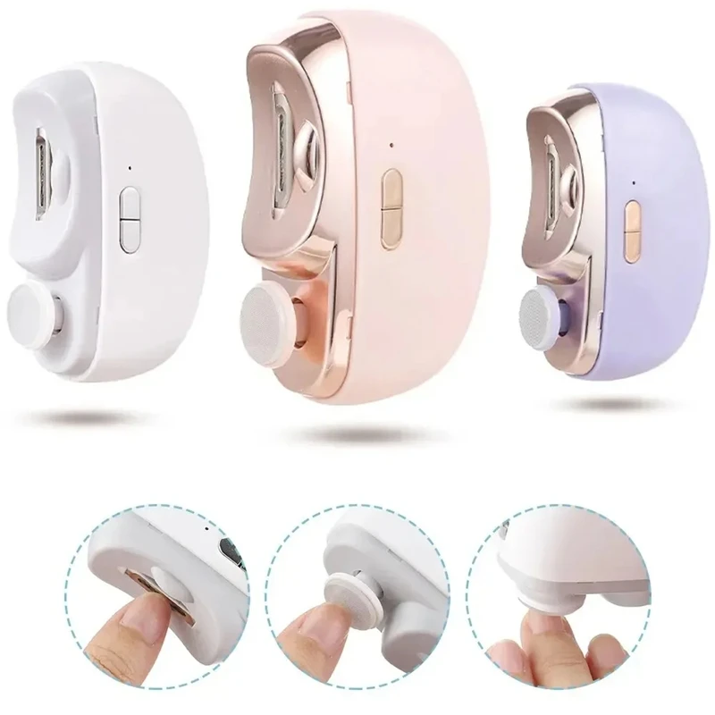 Coupe-ongles électrique 2 en 1, manucure, anti-éclaboussures, pour bébé, ciseaux à doigts et orteils, pédicure, outils de coupe pour ongles épais