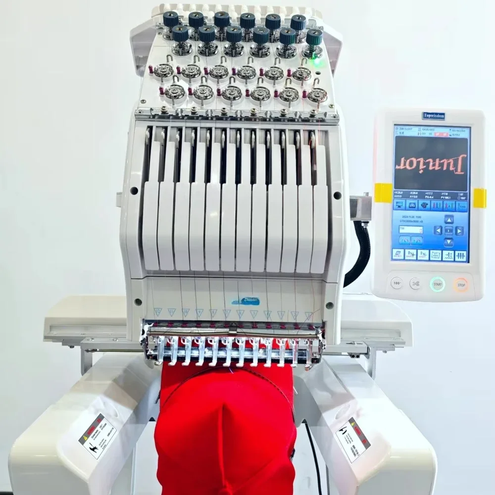 QS-1201S single head computer hat hat embroidery machine computer t-shirt logo label