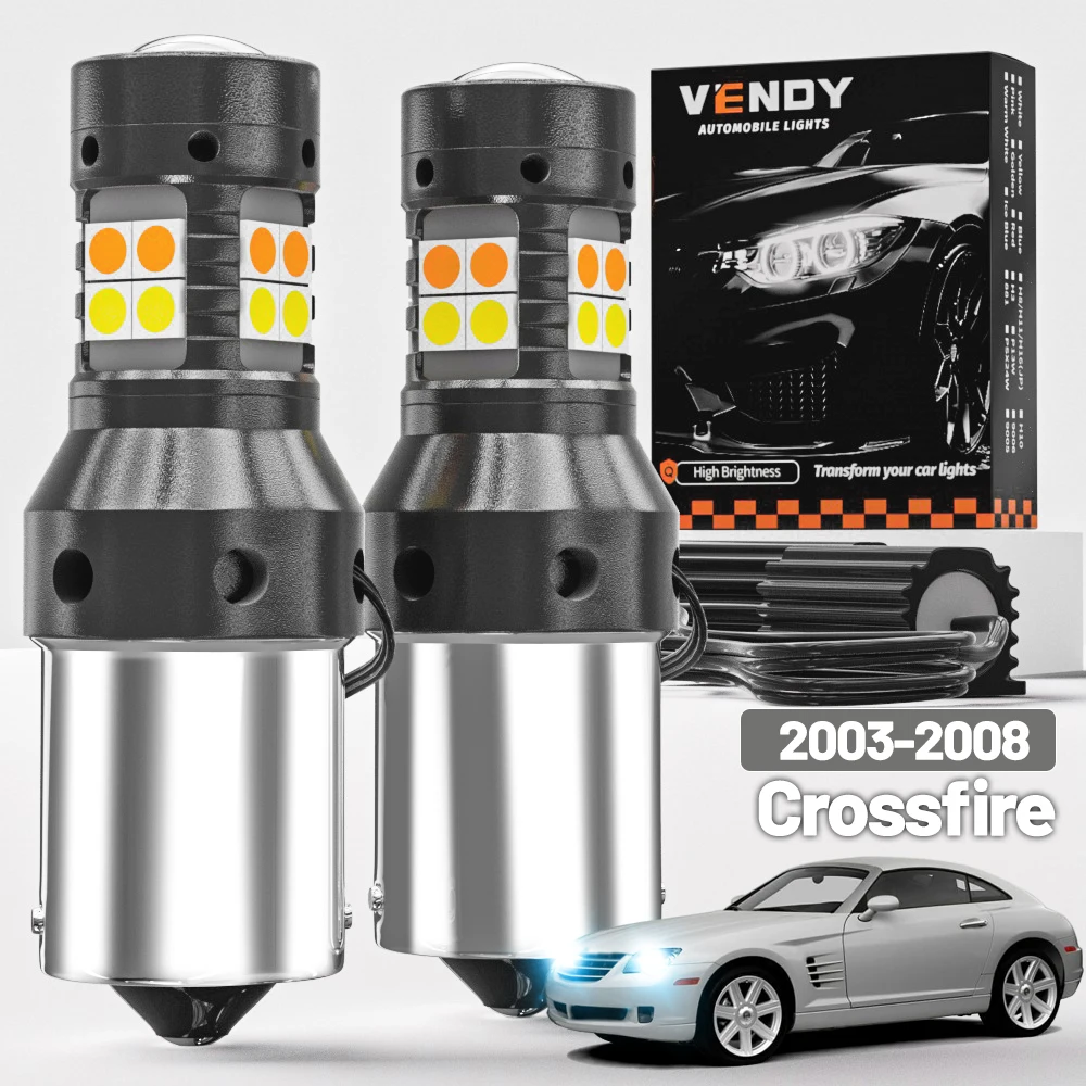 

2pcs For Chrysler Crossfire 2003-2008 Dual Mode LED Turn Signal+Daytime Running Light DRL 2004 2005 2006 2007 Canbus Accessories