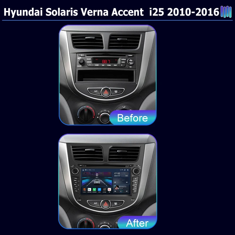 AI VOICE roadivox Android car radio for Hyundai Solaris Verna Accent i25 2010 2016 stereo GPS Navigation video Multimedia Player