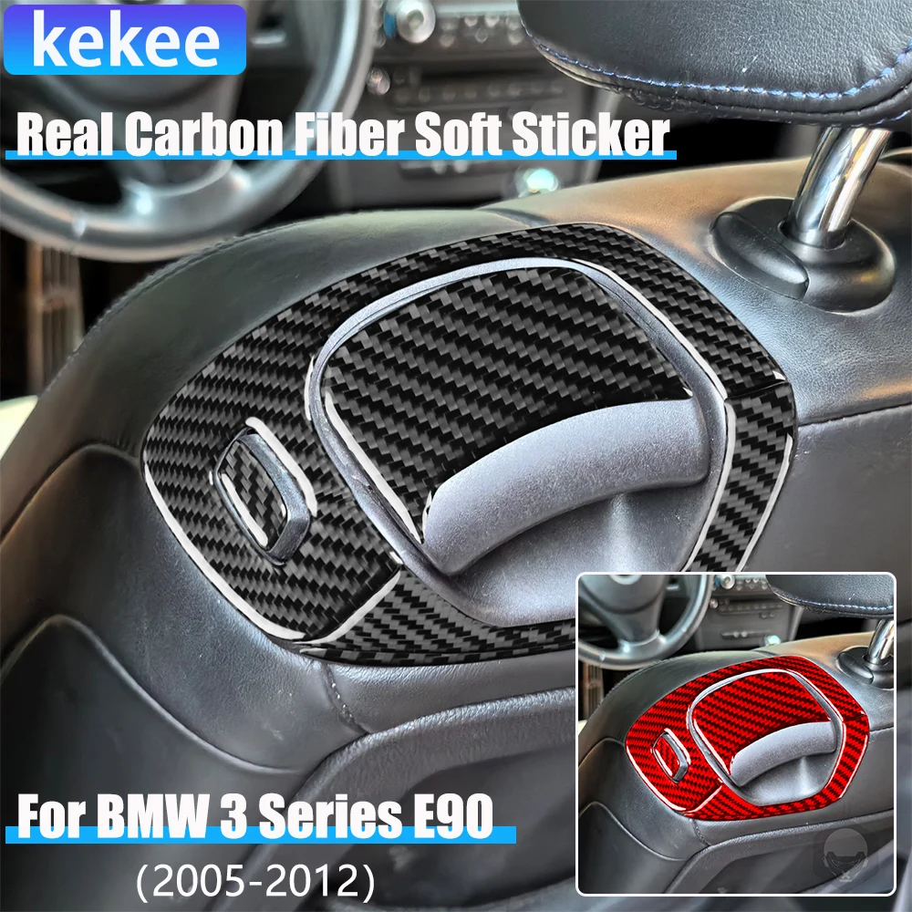 

Настоящие автомобильные аксессуары из углеродного волокна, наклейка на подголовник сиденья для BMW 3 серии E90 2005 2006 2007 2008 2009 2010 2011 2012