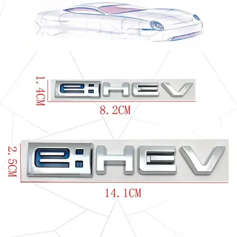 3D ABS (plastic)eHEV Logo Car Letter Sticker Tail Bumper Badge Auto Rear Trunk Emblem Accessories BT Crider Sport Hybrid e:HEV 6 best sales heico - №4
