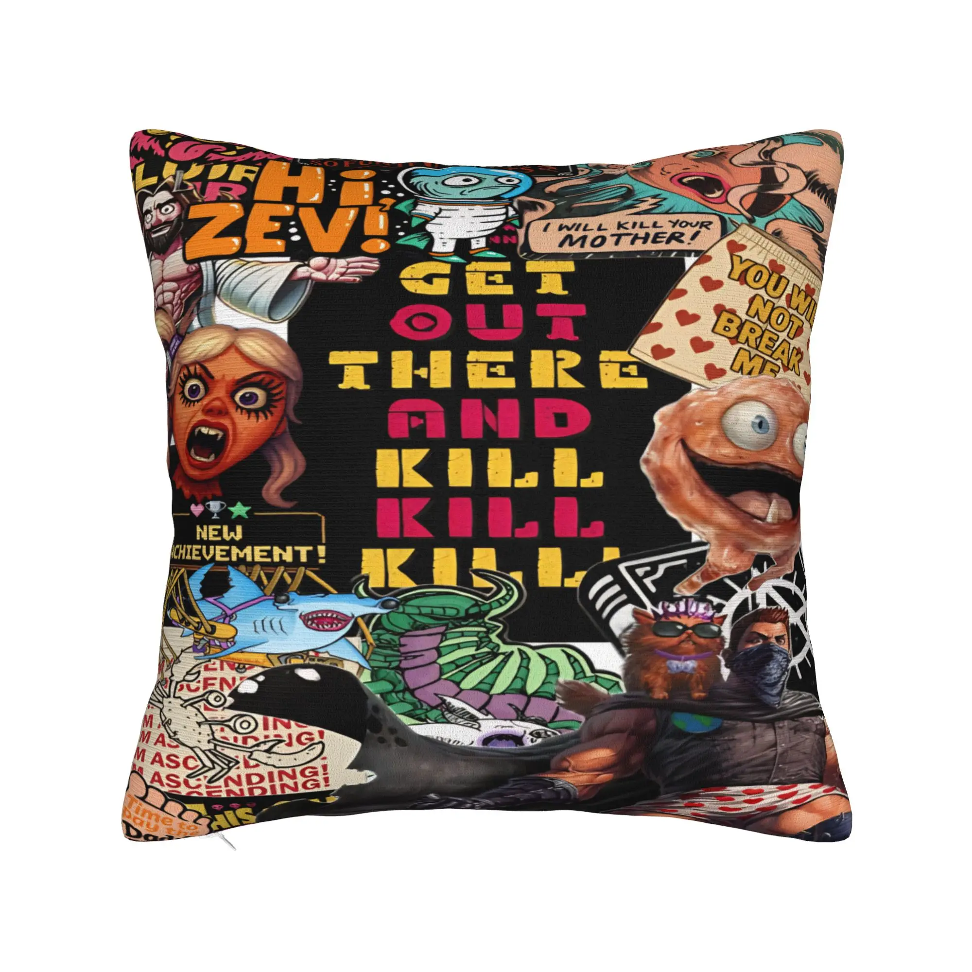 Dungeon Crawler Carl  Pillowcases Merchandise Soft Cushion Cover  Throw Pillow Cover Bed Decor Square Multi Size