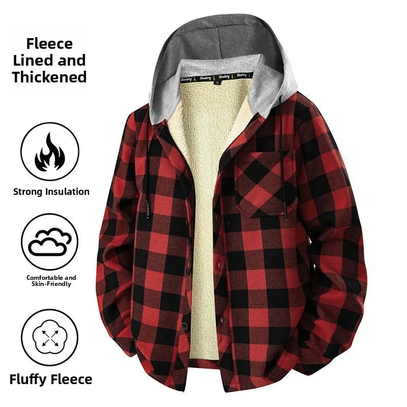 

Thiened Fce Hooded Couple Jaet Open Cardigan Autumn Winter Warm Sweatirt European Size New Product Casual Sle Poly...