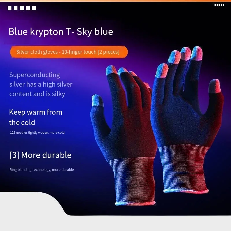 Guantes de pantalla táctil para tableta y teléfono móvil, cubierta de dedo para juego de e-sports, a prueba de frío, cálidos, antiestáticos, cinco dedos, dos dedos, nuevo